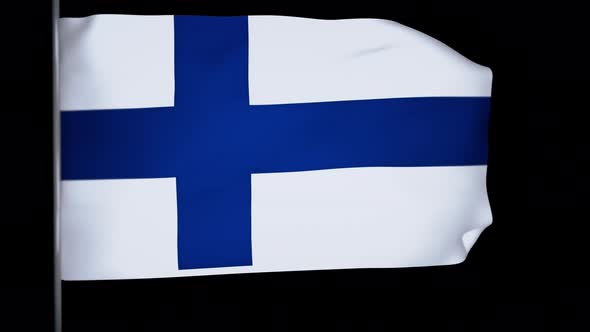 Finland Flag Animation 4k