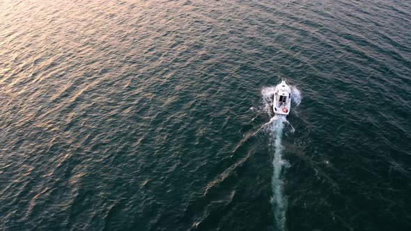 Boat at Sunset Lake Baikal 06 4k