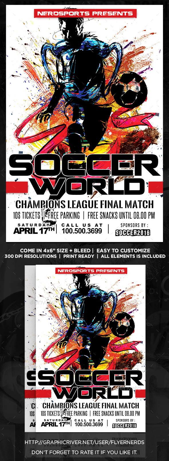 World of Soccer Championships Sports Flyer - Sports Events