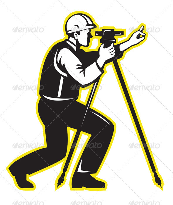 Surveyor Engineer Theodolite Total Station - People Characters