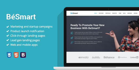 BeSmart - Startup - ThemeForest 15450909