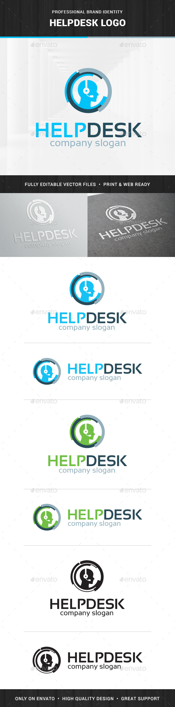 Help Desk Logo Template - Humans Logo Templates