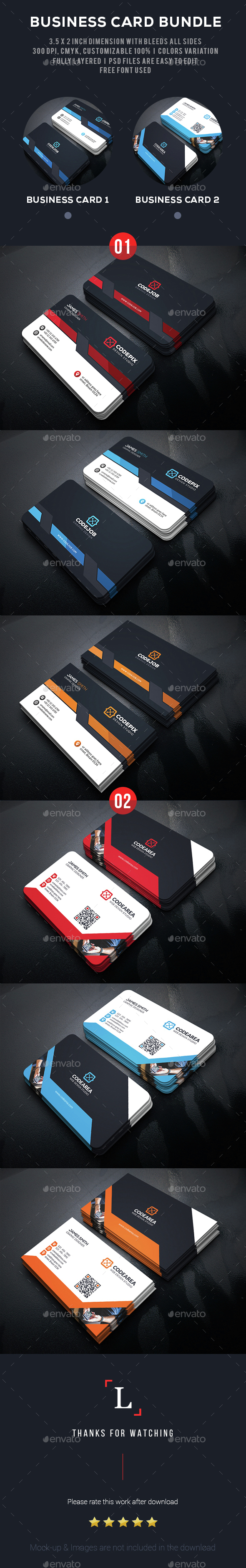 Creative Business Card Bundle - Business Cards Print Templates