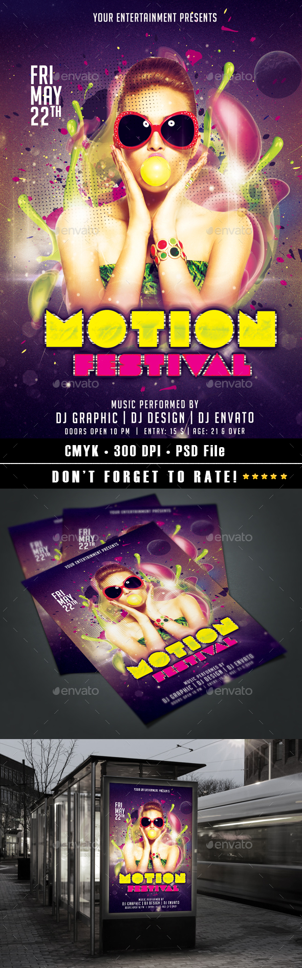 Motion Festival Flyer - Events Flyers