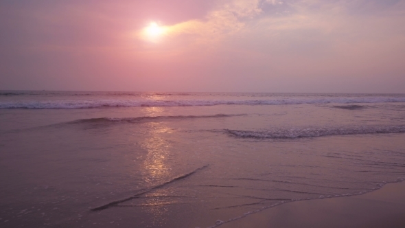 Beautiful Sunset At Goa Beach 