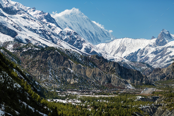 Inspirational Landscape Himalaya Mountains in Nepal