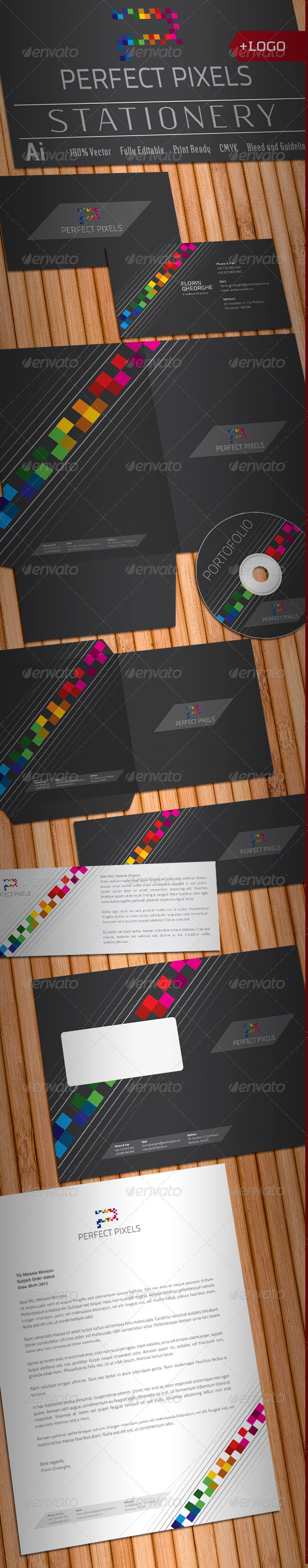 Perfect Pixels Stationery - Stationery Print Templates