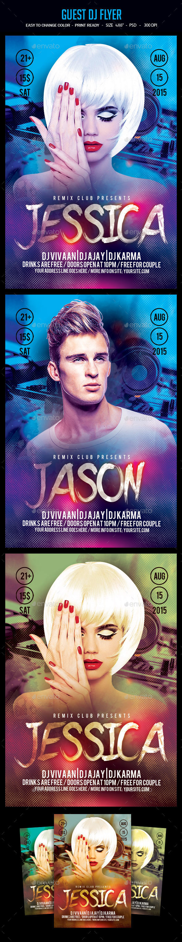 Guest Dj Flyer - Clubs & Parties Events