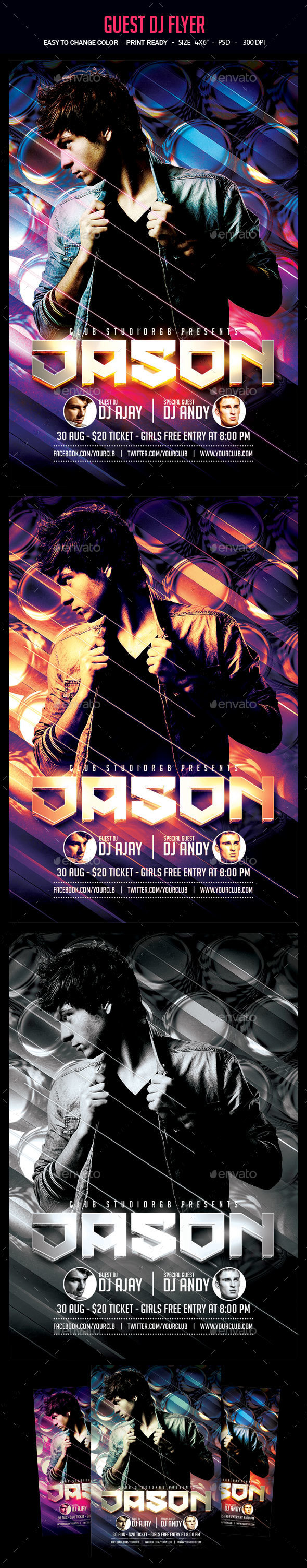 Guest Dj Flyer - Clubs & Parties Events