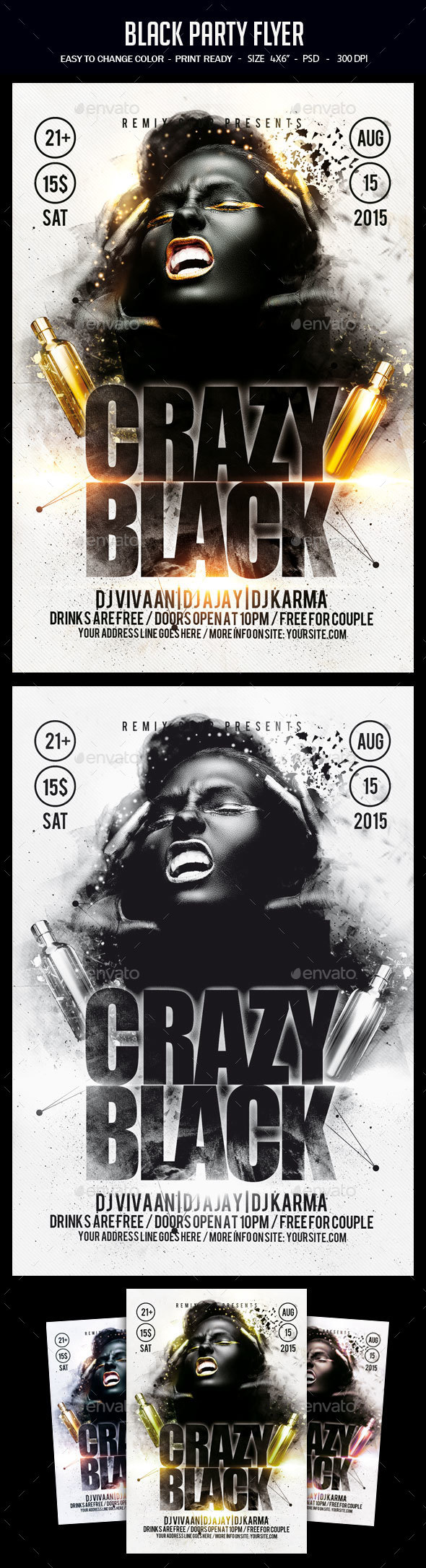 Black Party Flyer - Clubs & Parties Events
