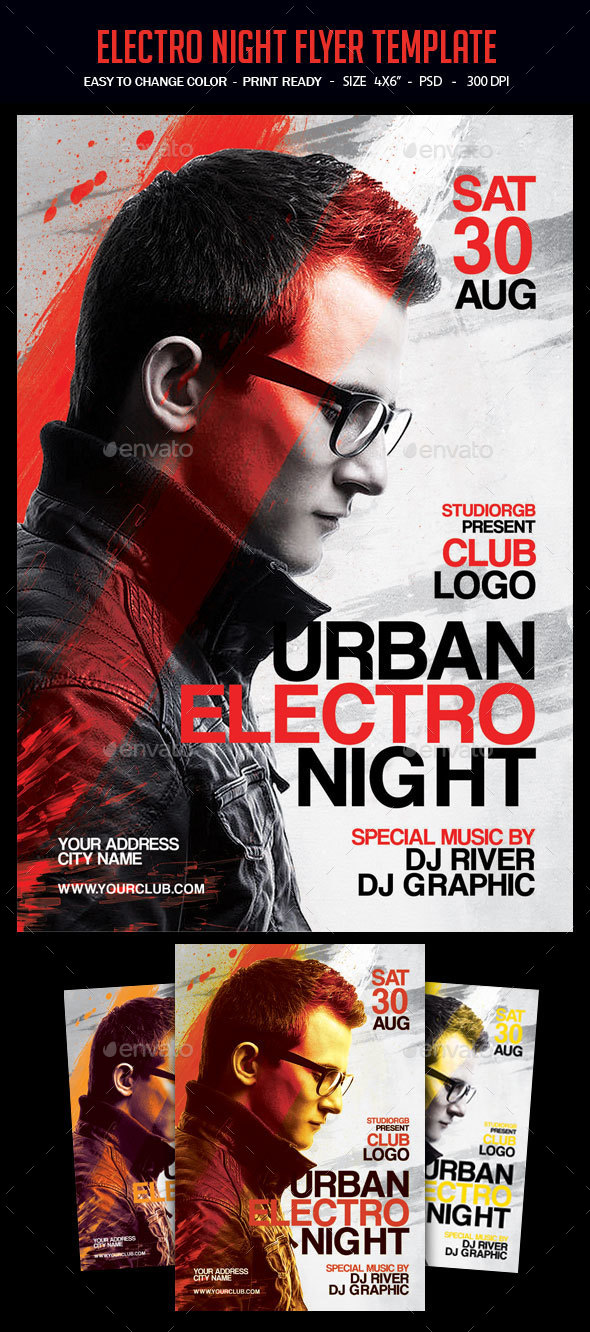 Electro Night Flyer Template - Clubs & Parties Events