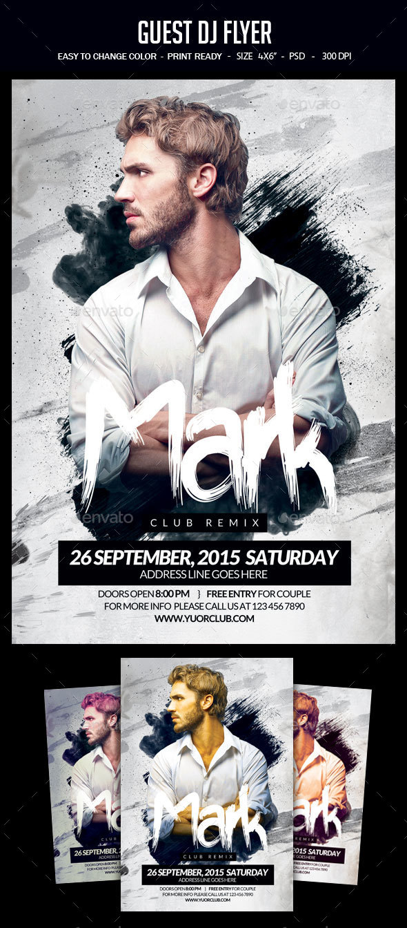 Guest Dj Flyer - Clubs & Parties Events