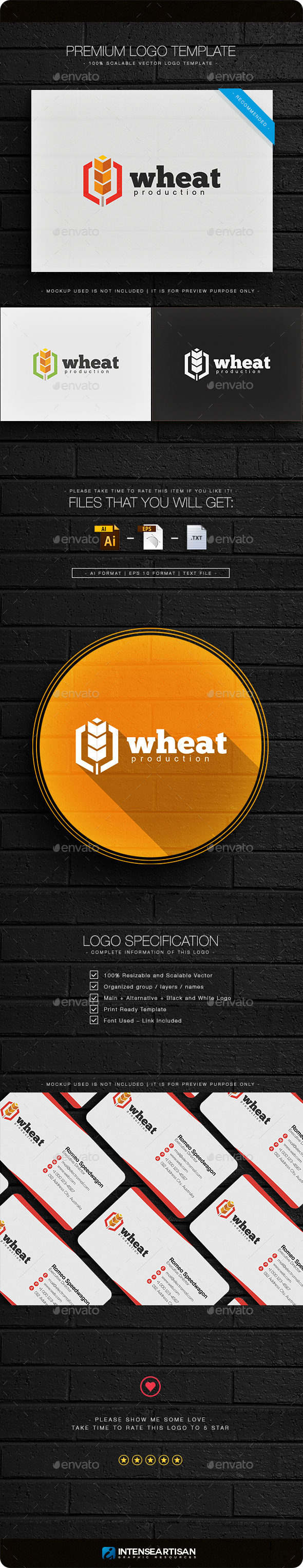 Wheat Logo - Nature Logo Templates