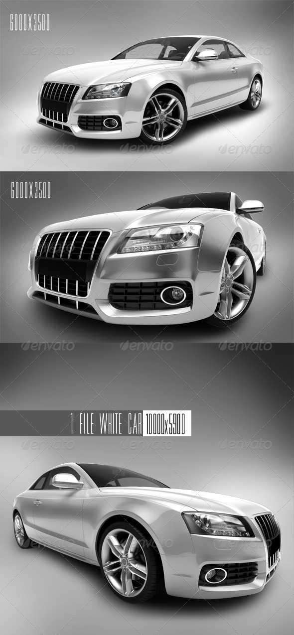 White Car 1 - 3D Renders Graphics
