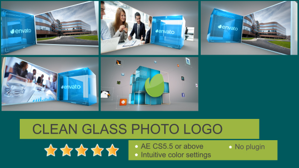 Clean Glass Photo Logo 