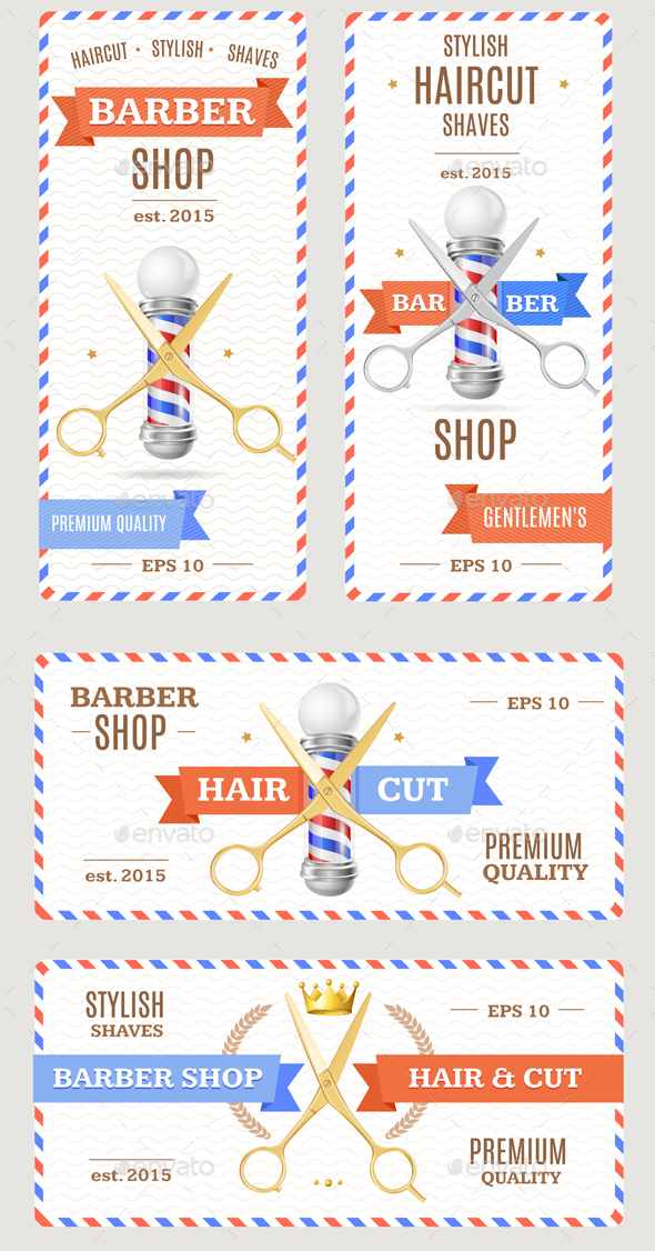 Barber Shop Banners Flyers Card - Services Commercial / Shopping
