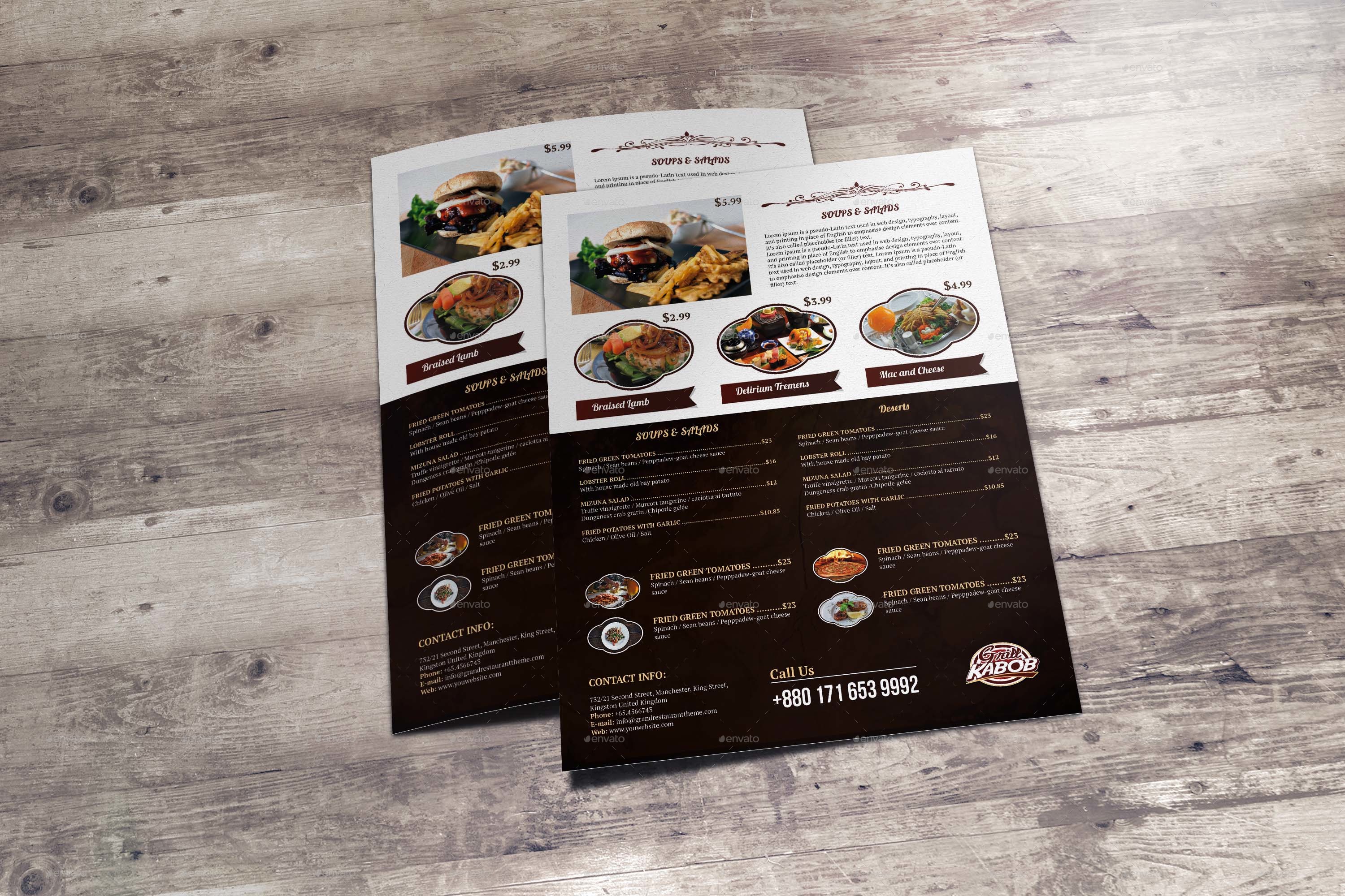 Food Menu Flyer, Print Templates | GraphicRiver