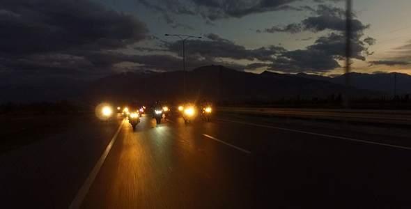 Motorcyclist at Night 2 alt