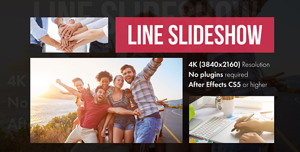 Line Slideshow // Modern After Effects Template