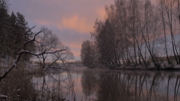 Dawn Paints a Beautiful River Landscape