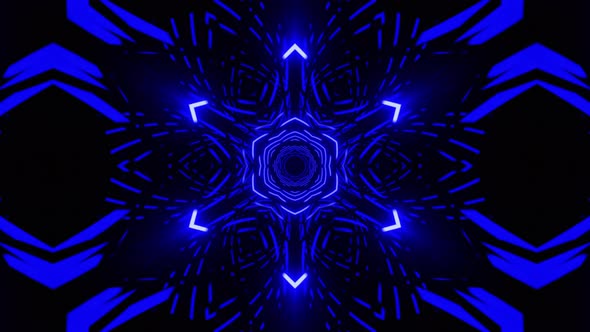 Vj Loop Blue Neon kaleidoscope alt