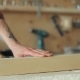 The Carpenter Touches a Hand Treated Wood - VideoHive Item for Sale