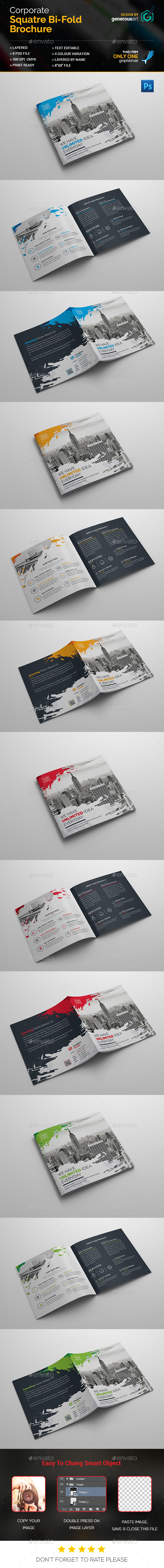 Square Bi-Fold Brochure - Corporate Brochures