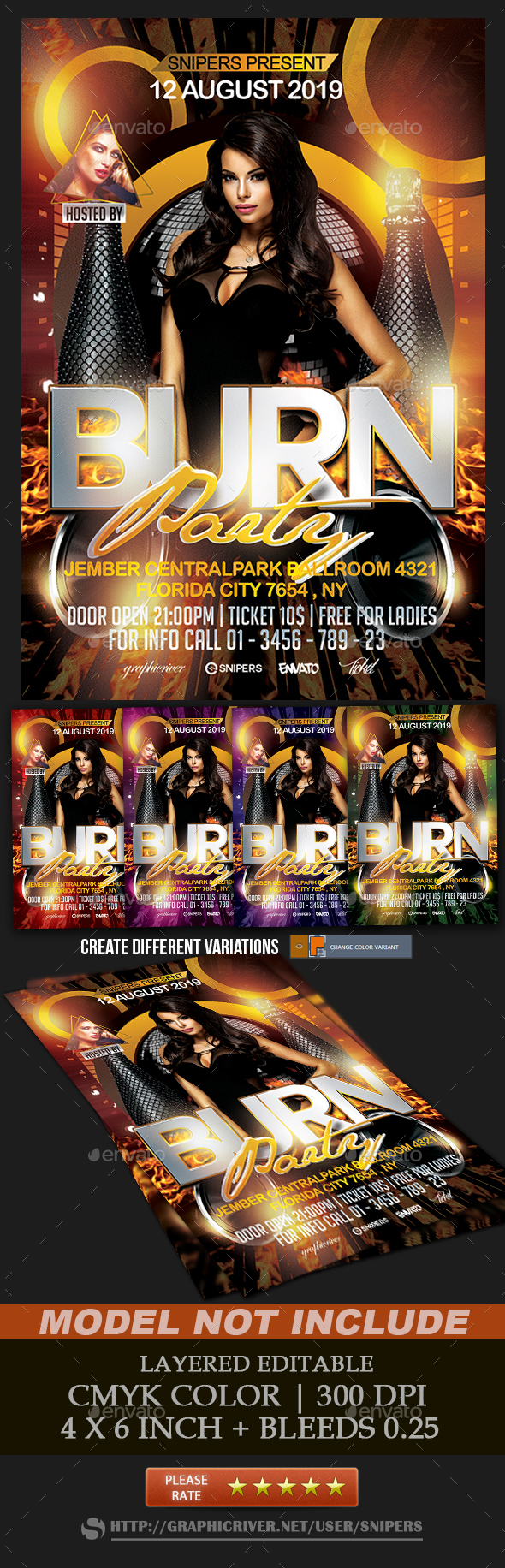 Burn Party - Events Flyers