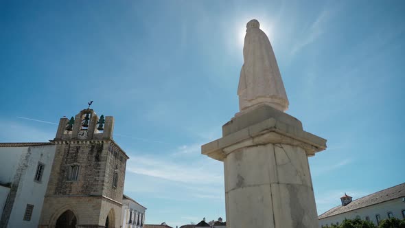 Panoramic Shot in the Old Town of Faro Near the Church of St alt