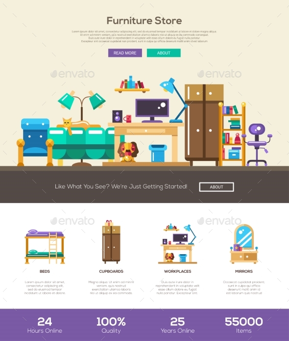 House Interior Store Website Header Banner - Organic Objects Objects