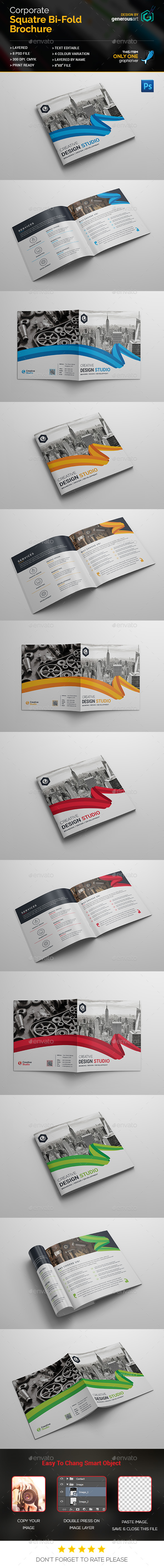 Square Bi-Fold Brochure Design - Corporate Brochures