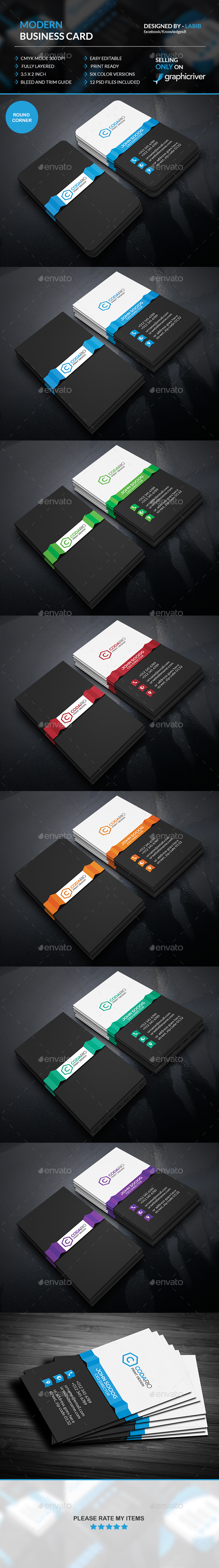 Modern Vertical Business Cards Modern Vertical Business Cards