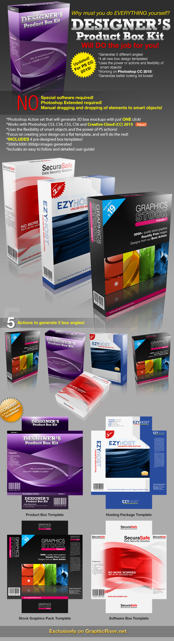Designer's Product Box Kit (Action+Templates set)