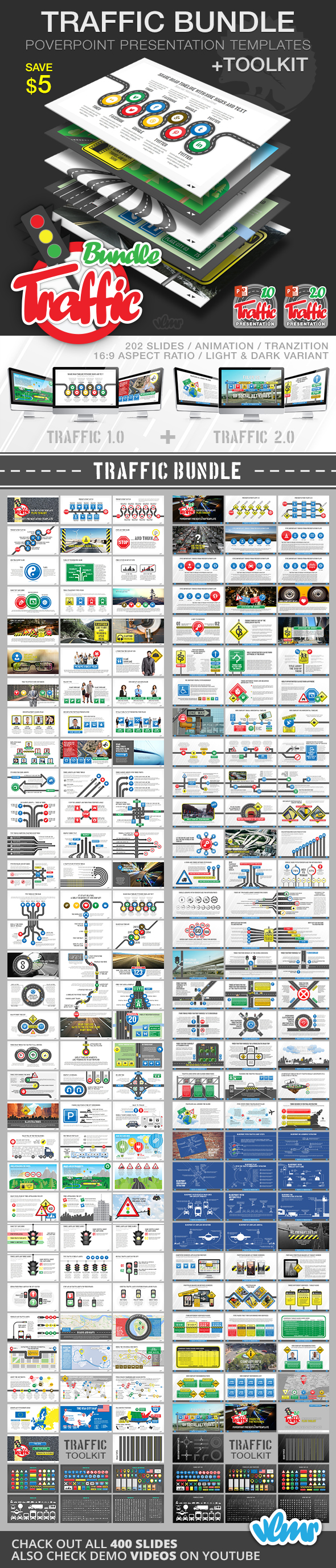 Traffic PowerPoint Presentation Bundle - Creative PowerPoint Templates