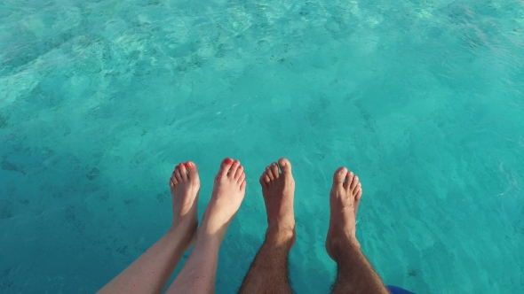 Feet On Deck Of Sailboat Or Yacht Sailing In Sea 3 by dolgachov | VideoHive