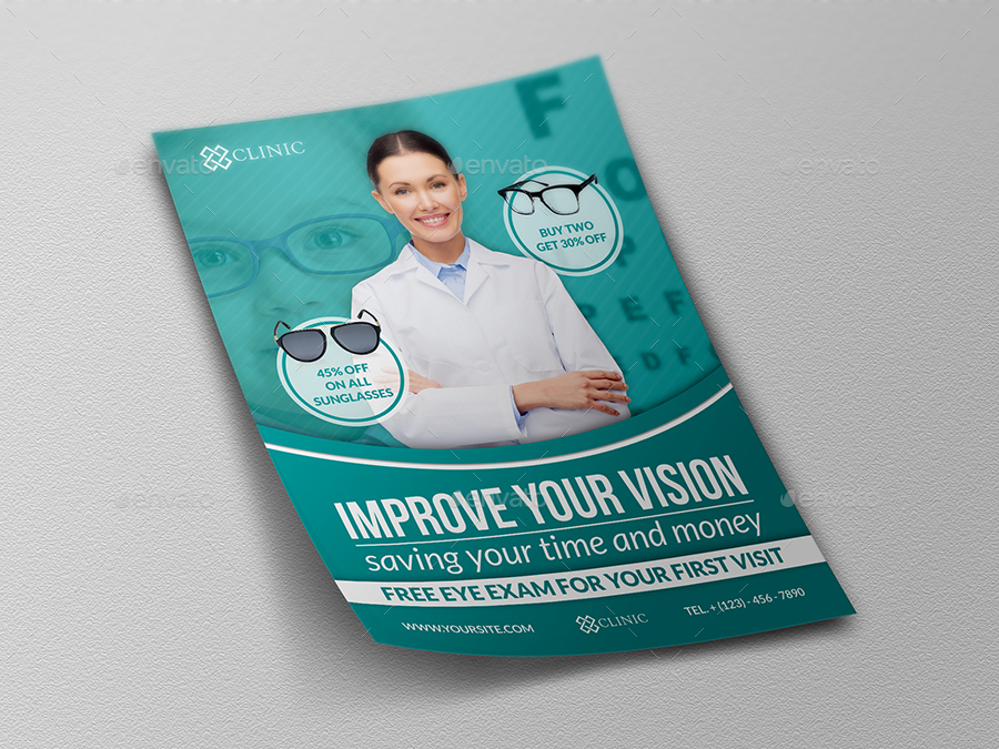 Optometrist And Optician Flyer Template Vol2 By Owpictures Graphicriver 7110