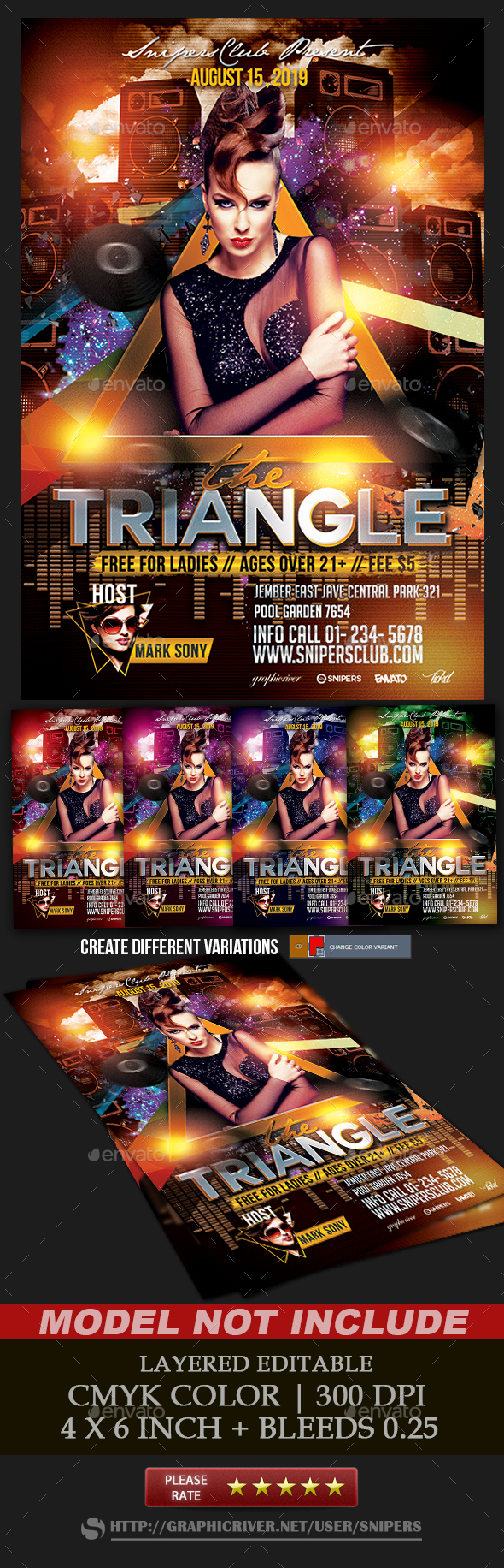 Triangle Party - Events Flyers