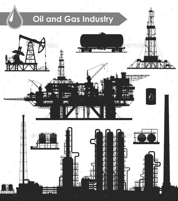 Oil Industry Set - Industries Business