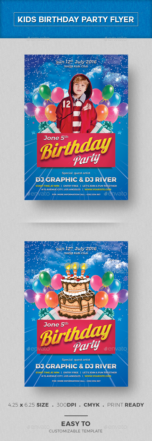 Kids Birthday Invitation - Birthday Greeting Cards