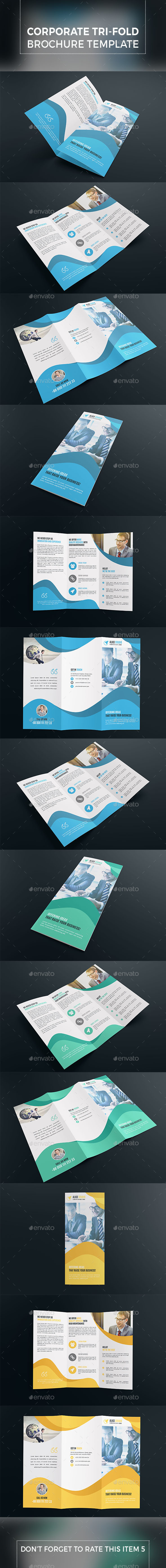 Corporate Tri-Fold Brochure Template - Corporate Brochures