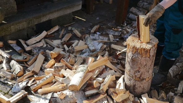 Lumberman Working Wood alt