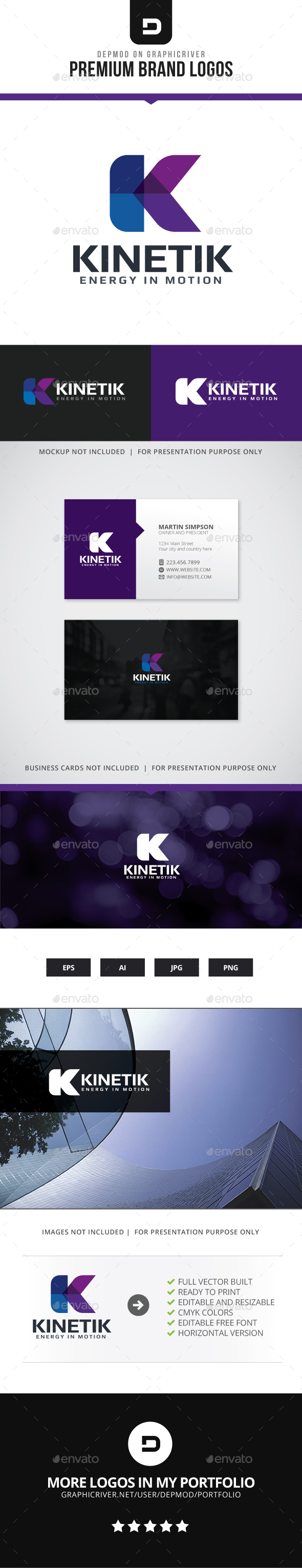 Kinetik Logo - Letters Logo Templates