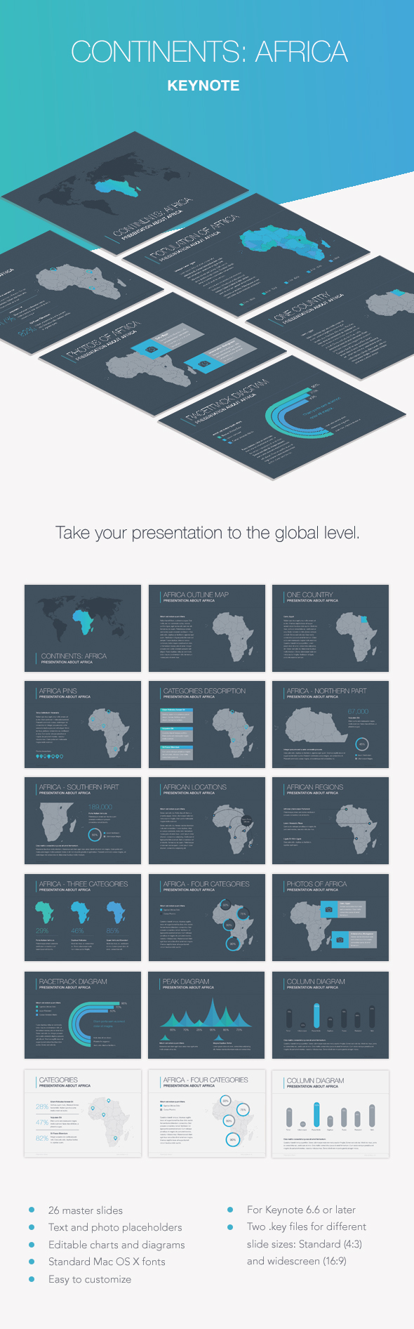 Continents: Africa Keynote Template - Presentation Templates