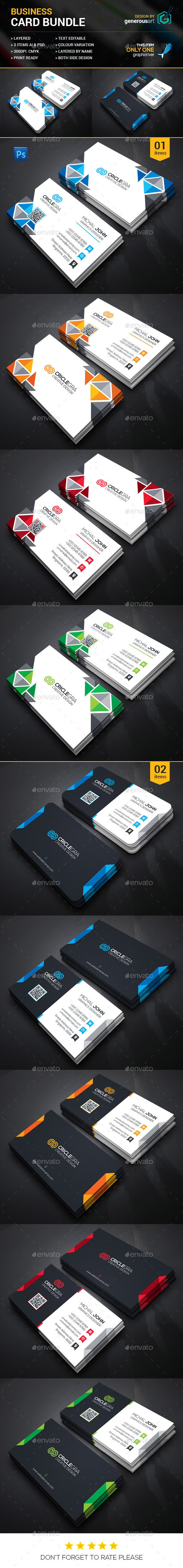 Business Card Bundle 2 in _1 - Corporate Business Cards