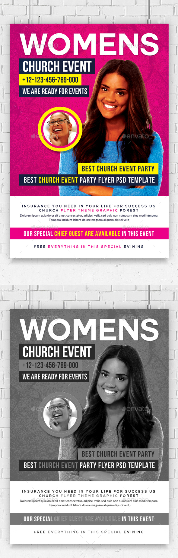 Women Church Flyer Psd Template - Church Flyers