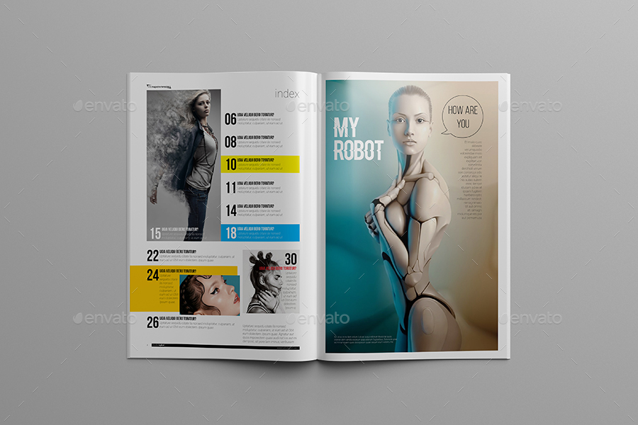 Magazine Line Template 40 Page in Magazine Templates - product preview 3