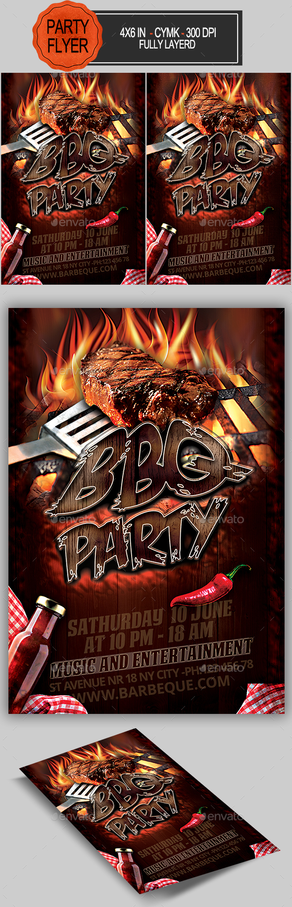 BBQ Flyer - Clubs & Parties Events