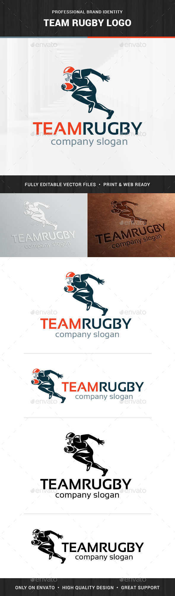 Team Rugby Logo Template - Humans Logo Templates