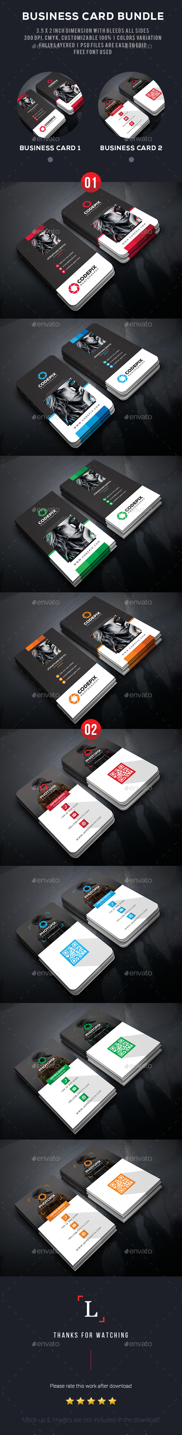 Photography Business Card Bundle - Business Cards Print Templates