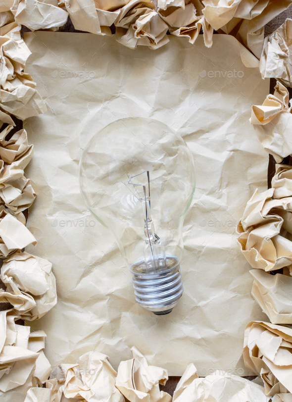 Crumpled paper balls with crumpled paper - Stock Photo - Images